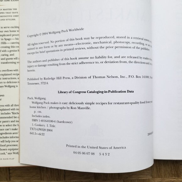 Wolfgang Puck Makes It Easy 1st Edition Hardcover Cookbook - Picture 4 of 9